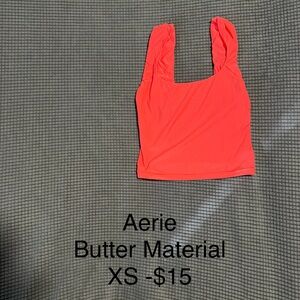 Aerie Women's Bright Coral Crop Top
